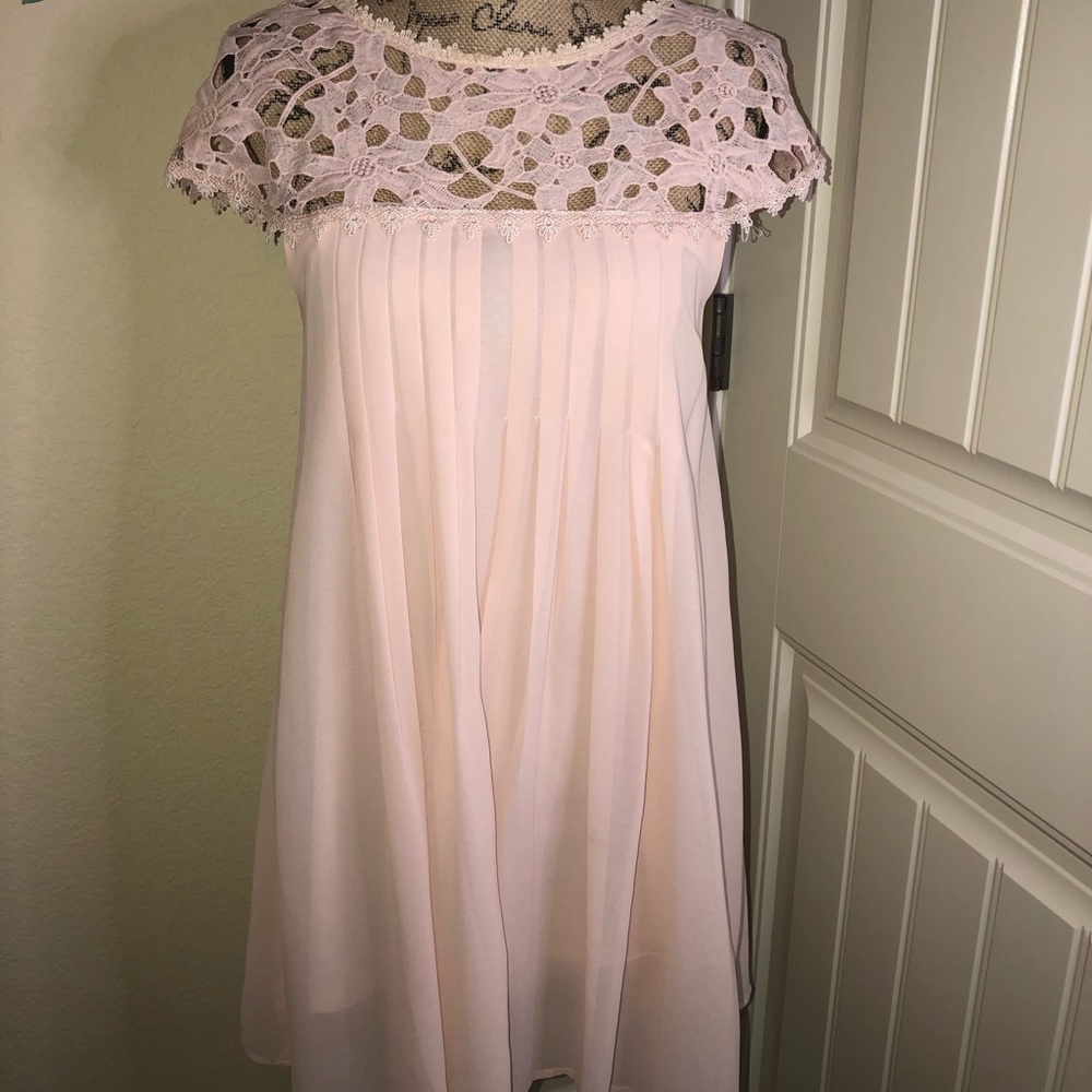 Altar’d State Dress Light Pink/Blush Semi Formal Short Shift Dress Size Medium